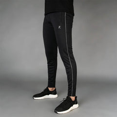 FT - BLACK WITH WHITE STRIPE TROUSER