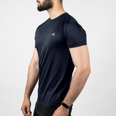 Adi Navy Blue Ventilated Mesh T-Shirt (Branded)