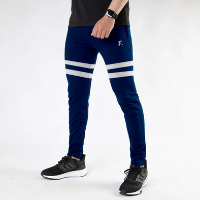 BLUE WITH DOUBLE STRIPES TROUSER